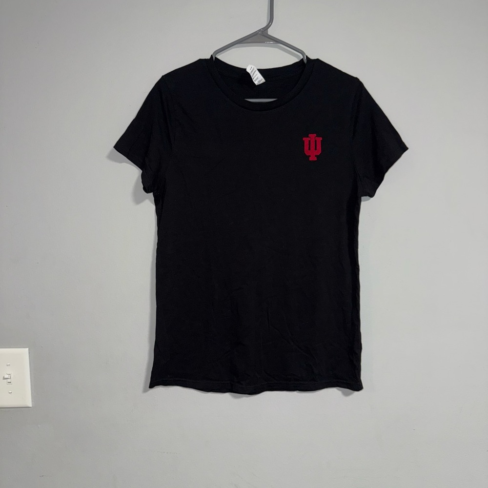 Black T-Shirt with Red IU Logo
